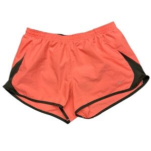 Nike Women's Dri-FIT Tempo Running Shorts Coral Pink Black‎ Trim Size M